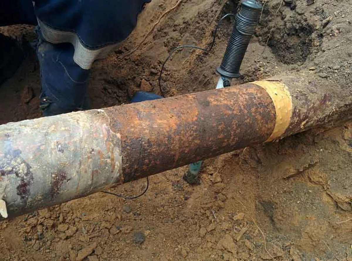 Damaged sewer line